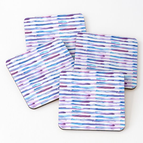 Item preview, Watercolor Stripes Purple and Blue designed and sold by Olooriel.