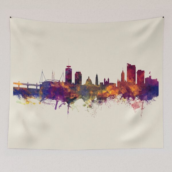 Item preview, Cardiff Wales Skyline designed and sold by ArtPrints.