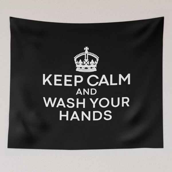 Item preview, Keep Calm and Wash Your Hands Anti Germs Flu Funny Quote designed and sold by alenaz.