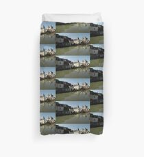 Indres River Reflections, Loches, France 2012 Duvet Cover