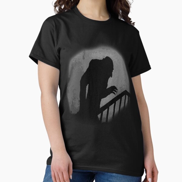 Vista previa del artículo con la obra «Silueta de Nosferatu», diseñado y vendido por PingusTees.