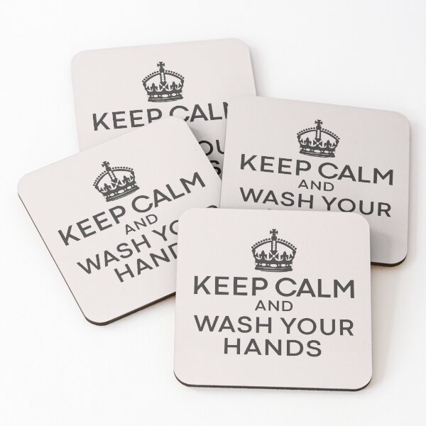 Item preview, Keep Calm and Wash Your Hands Anti Germs Funny Hygiene Advice  designed and sold by alenaz.
