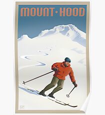 Vintage Ski Mount Hood Travel Poster Poster