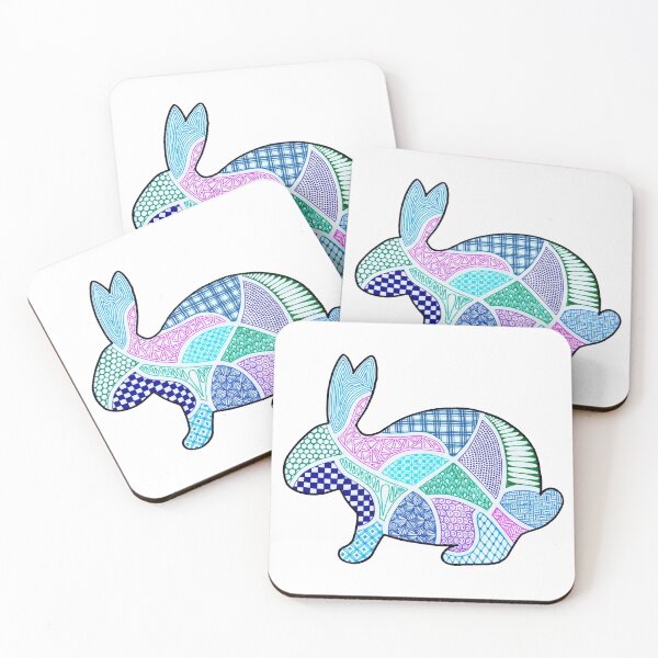 Item preview, Zentangle Patchwork Rabbit designed and sold by Calen  Picard-Carroll.