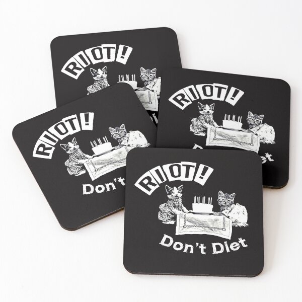 Item preview, Riot Don't Diet Rebel Cats designed and sold by JigsawYouth.