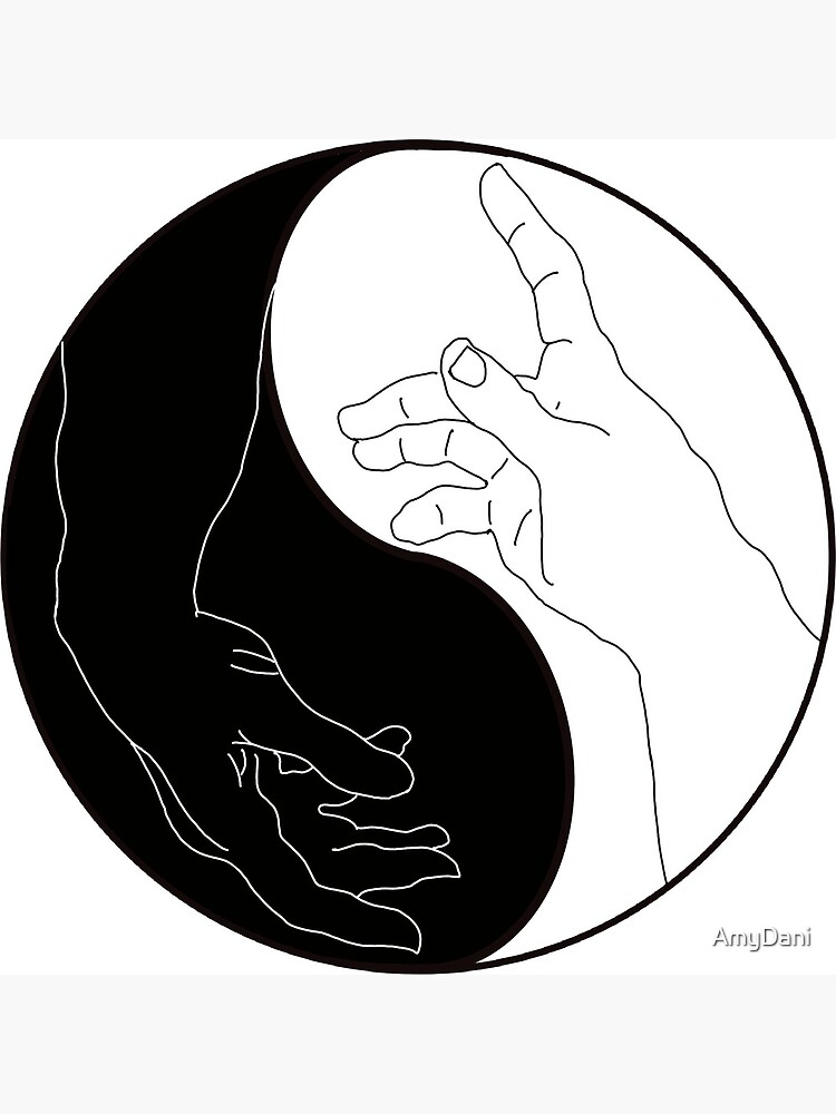 Adam Hands” Yin Yang" Art Print by AmyDani Redbubble
