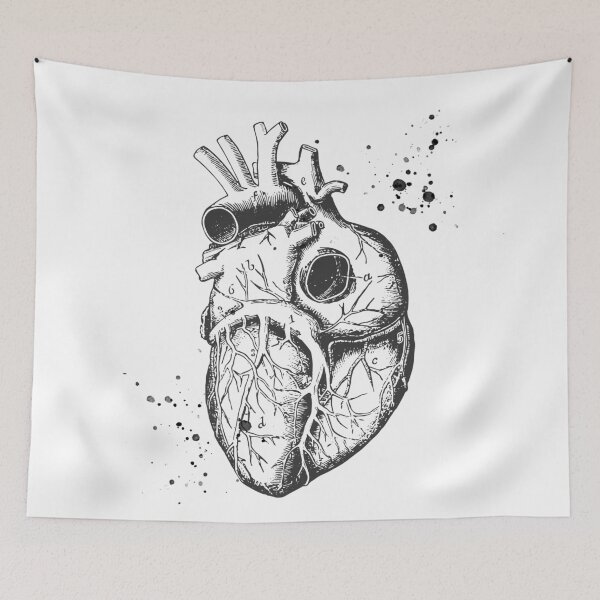 Item preview, Anatomical Heart • White • Minimalist Goth designed and sold by Rike Mayer.