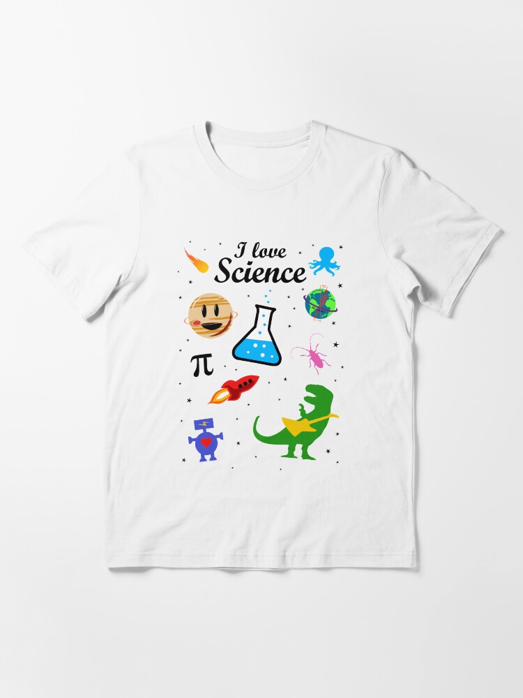 Alternate view of I Love Science (black version) Essential T-Shirt