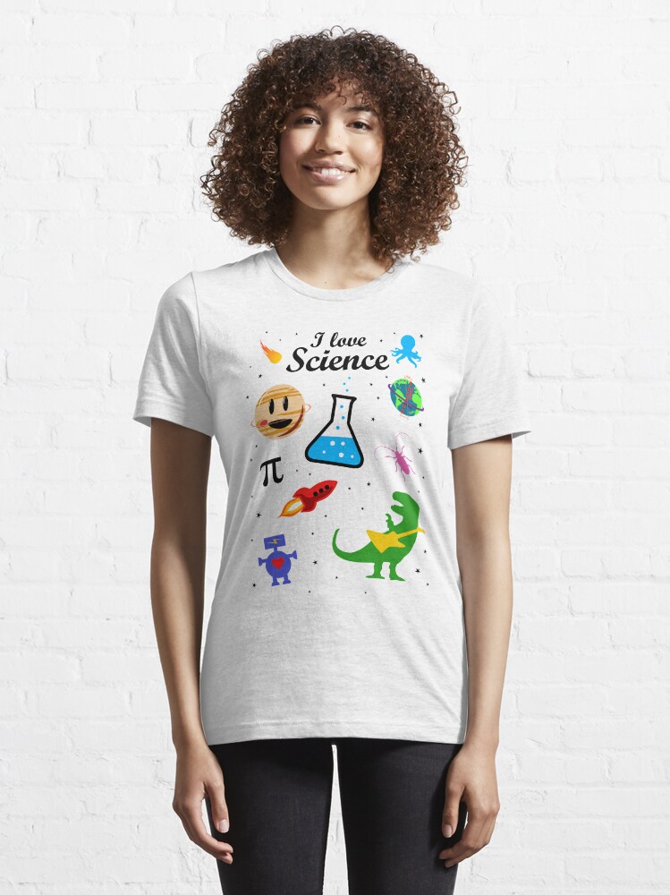 Alternate view of I Love Science (black version) Essential T-Shirt
