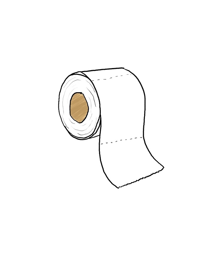 toilet roll cartoon