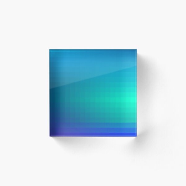Blue Seagreen Ombre Acrylic Block