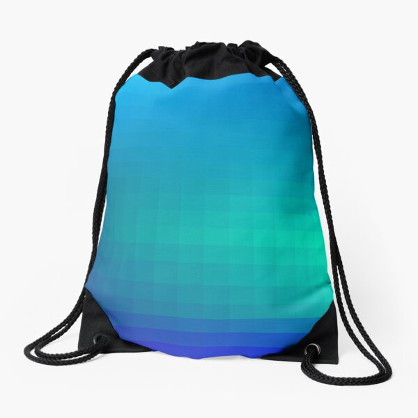 Blue Seagreen Ombre Drawstring Bag