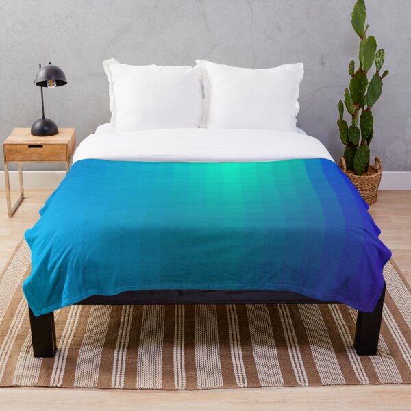 Blue Seagreen Ombre Throw Blanket