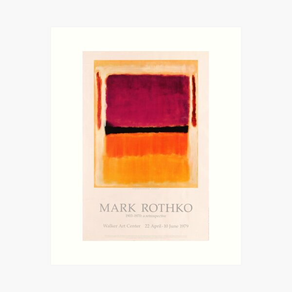 Mark Rothko Exhibition poster 1979 Art Print