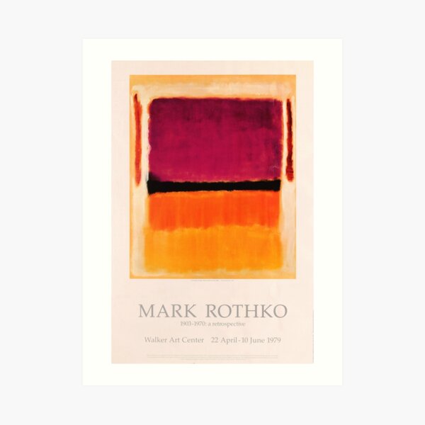 Mark Rothko Exhibition poster 1979 Art Print