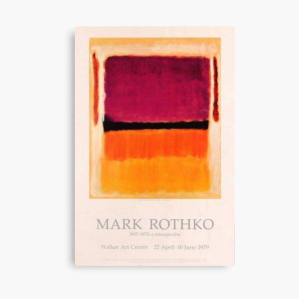 Mark Rothko Ausstellungsplakat 1979 Leinwanddruck