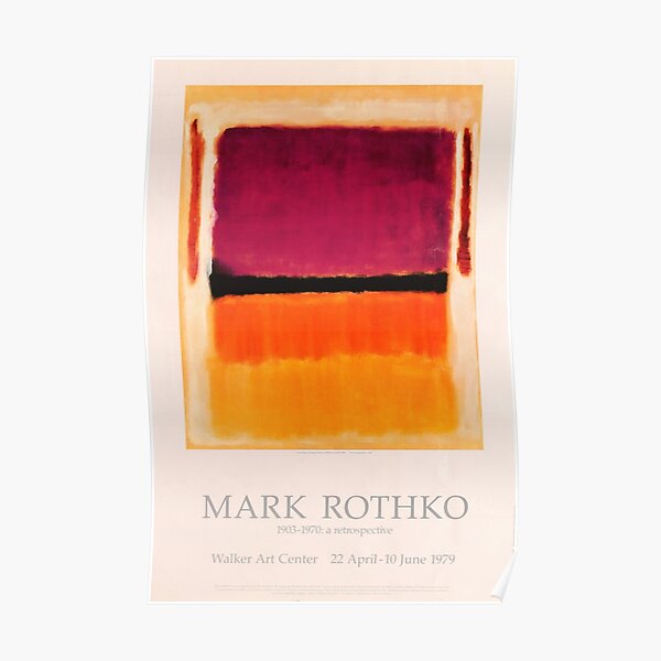 Cartel de la exposición de Mark Rothko 1979 Póster