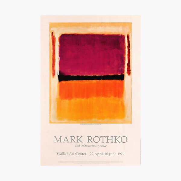 Mark Rothko Exhibition poster 1979 Photographic Print