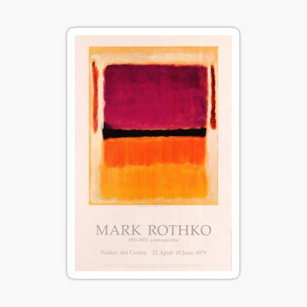 Mark Rothko Ausstellungsplakat 1979 Sticker