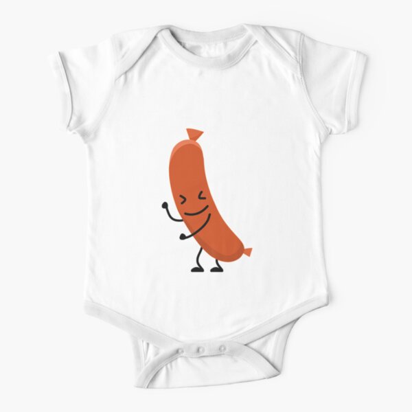 Funny Sausage Short Sleeve Baby One-Piece