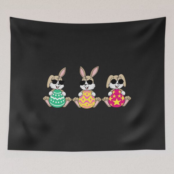 Item preview, Happy Hip Easter Bunnies wearing Sunglasses Boys Girls T Shirt designed and sold by hadleydesigns.