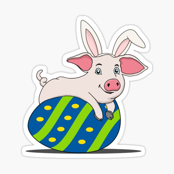 Item preview, Happy Pig Bunny Ears Easter Eggs for Girls Boys T Shirt designed and sold by hadleydesigns.