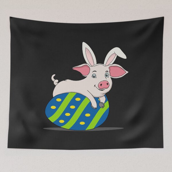 Item preview, Happy Pig Bunny Ears Easter Eggs for Girls Boys T Shirt designed and sold by hadleydesigns.