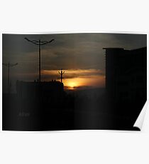 urban sunset Poster