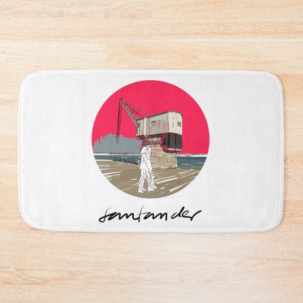 Item preview, Santander stone crane fuchsia background designed and sold by AnaSanSegundo.