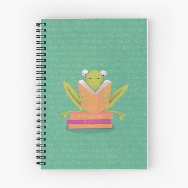 Item preview, I love books frog bookworm designed and sold by KiwiBrush.