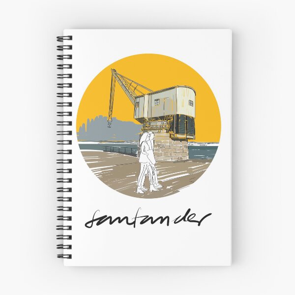 Item preview, Santander stone crane yellow background designed and sold by AnaSanSegundo.