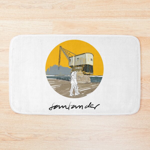 Item preview, Santander stone crane yellow background designed and sold by AnaSanSegundo.