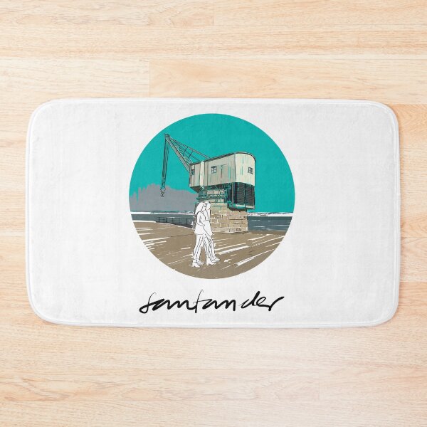 Item preview, Santander stone crane yellow background designed and sold by AnaSanSegundo.