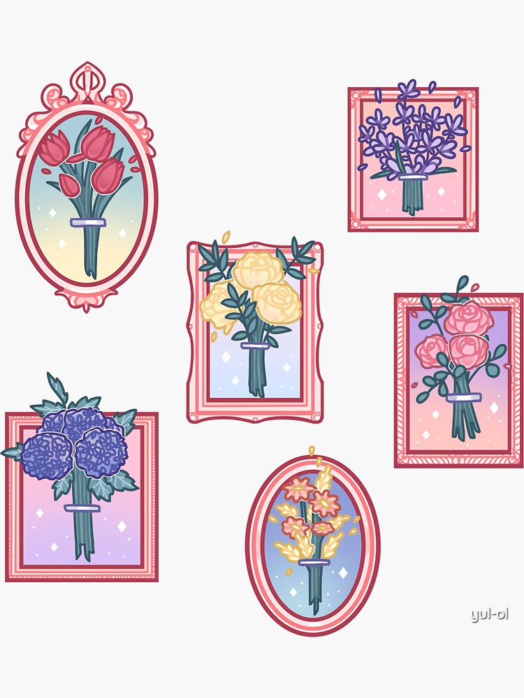 "Flowers" Sticker by yul-ol | Redbubble