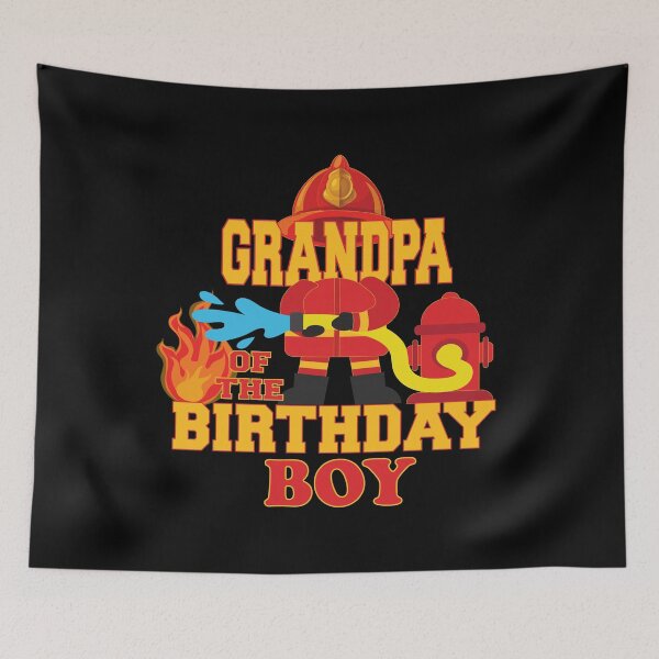 Item preview, Grandpa Of The Birthday Boy Firetruck Firefighter Party graphic designed and sold by Grabitees.