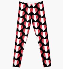 Peruvian Flag - Peru - Heart Leggings