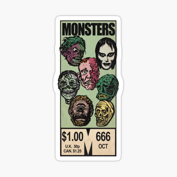 Famous Monsters Stickers for Sale
