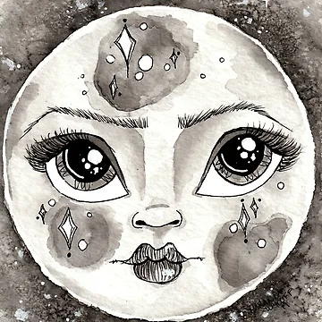 Artwork thumbnail, Inky Moon by RuffledAndPunk