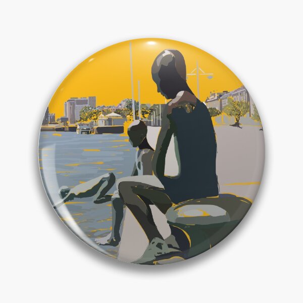 Item preview, Los Raqueros de Puertochico, Santander, with a Yellow background designed and sold by AnaSanSegundo.
