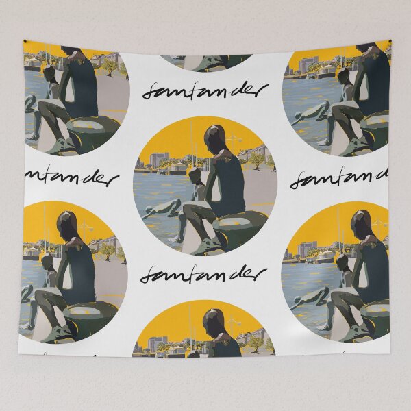 Item preview, Los Raqueros de Puertochico, Santander, with a Yellow background designed and sold by AnaSanSegundo.