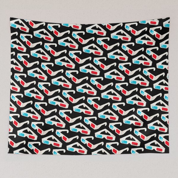 Item preview, 3D Glasses Pattern - Black designed and sold by Kelly  Gilleran.
