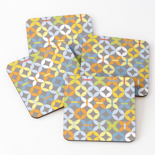 Item preview, Colorful butterflies on brown designed and sold by colorofmagic.