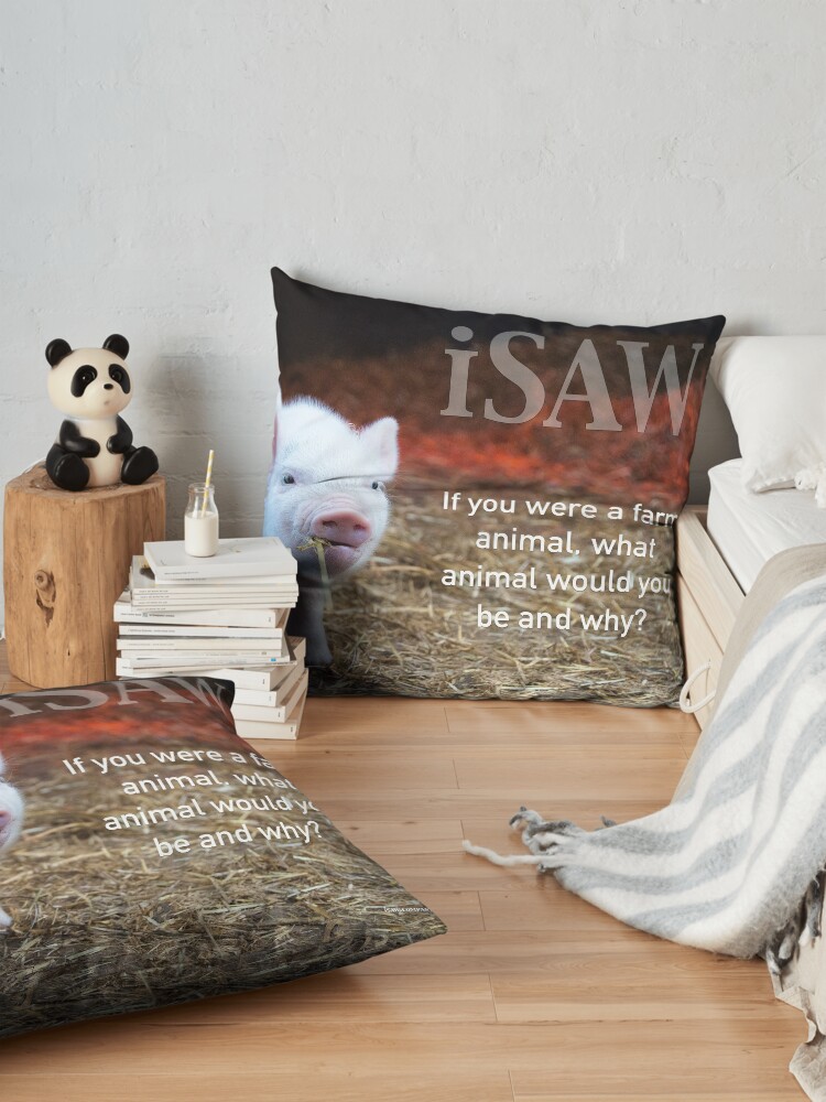 Alternate view of If You Were A Farm Animal Floor Pillow