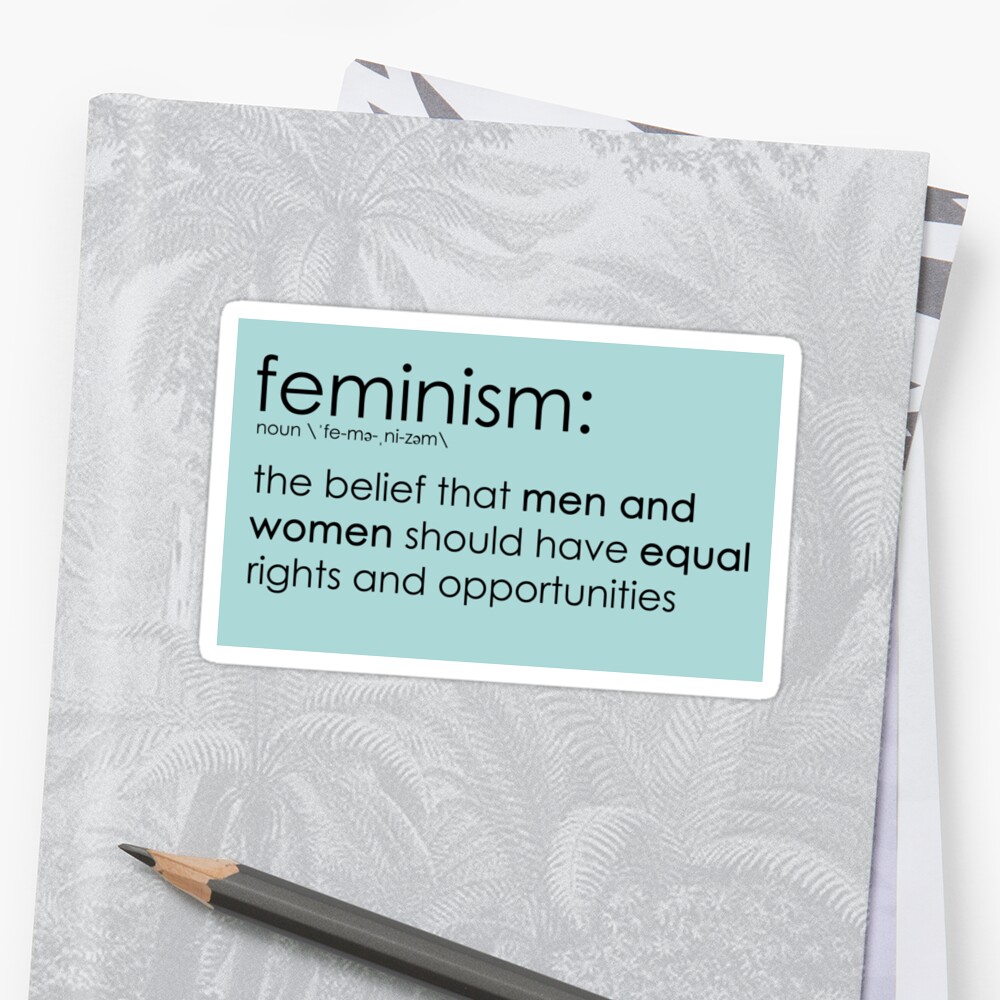 the-true-definition-of-feminism-blue-stickers-by-romerkat-redbubble