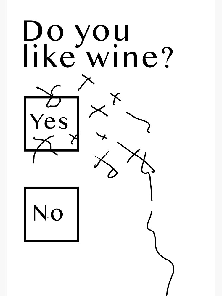 "'Do you like wine?'" Sticker for Sale by alanpicton Redbubble