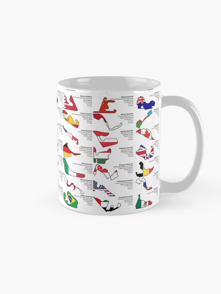 Alternate view of Formula 1 Circuits Grand Prix 2018 Mug