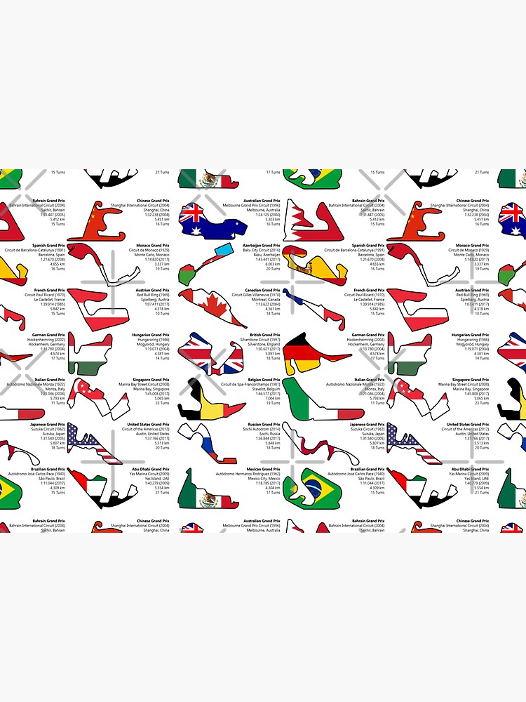 Formula 1 Circuits Grand Prix 2018 by symbolized