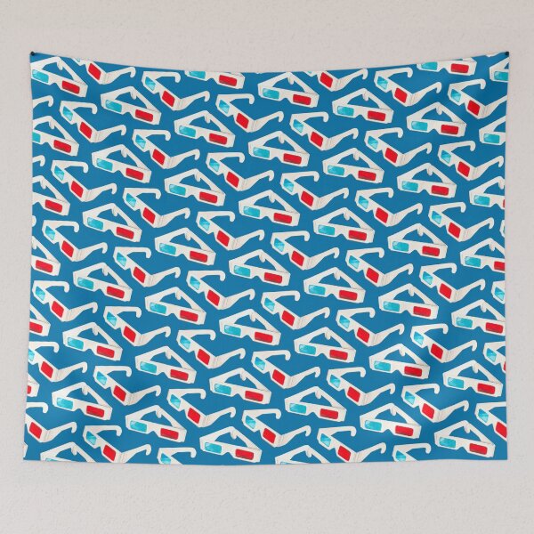 Item preview, 3D Glasses Pattern - Navy designed and sold by Kelly  Gilleran.