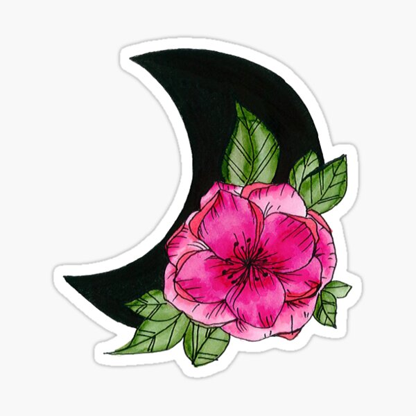 Moon Flower Sticker
