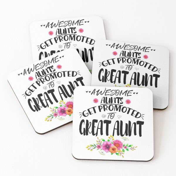 Item preview, Awesome Aunts Get Promoted to Great Aunt Floral Aunt Gift designed and sold by Trendvia .